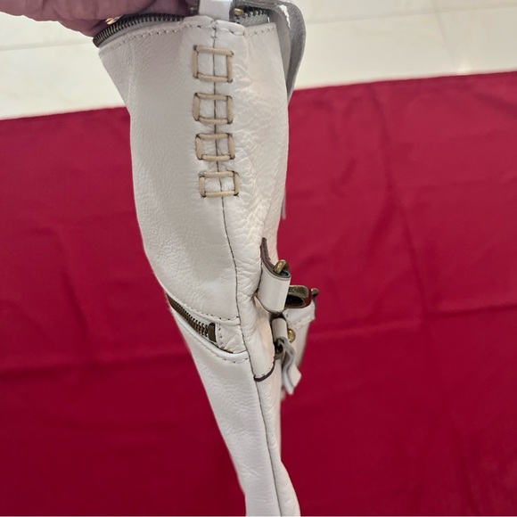 Lucky Brand Off white Crossbody Bag Genuine Leather - Picture 8 of 9